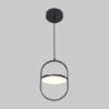 Lampara colgante decorativa de led integrado  acabado en color negro mate