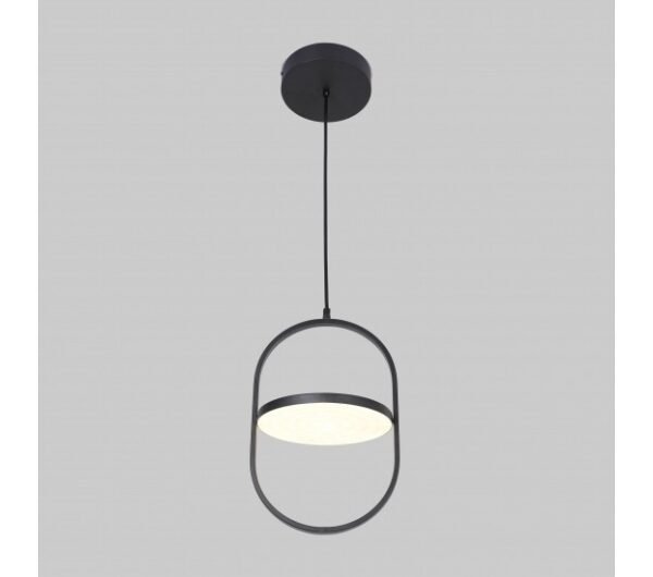 Lampara colgante decorativa de led integrado  acabado en color negro mate