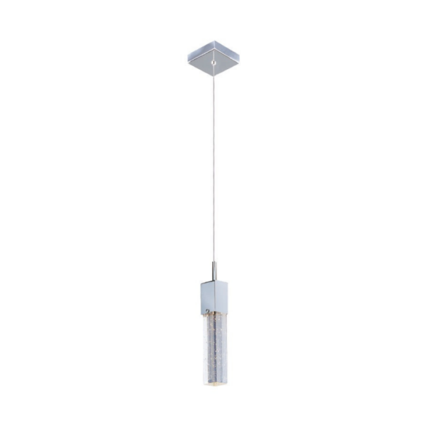 Lámpara colgante 1 luz de acero y vidrio con burbuja Fizz III E22761-89PC