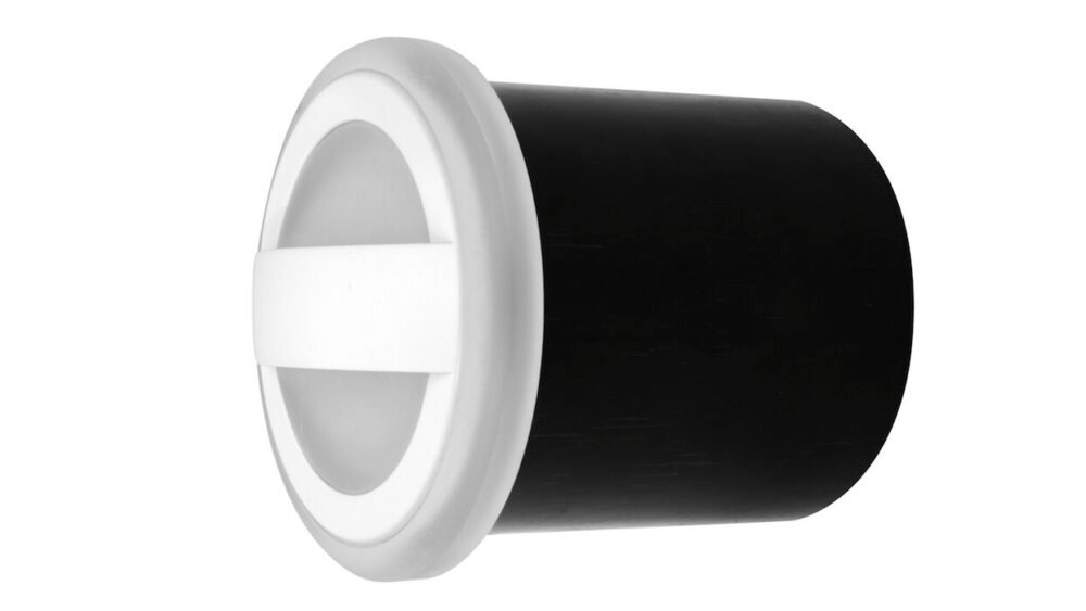 Lampara de pared, blanco cálido, 3 Watts, redondo salida de luz circular, de empotrar, aluminio terminado blanco, cuerpo de aluminio housing de plástico, 85-265V ca, protección IP54