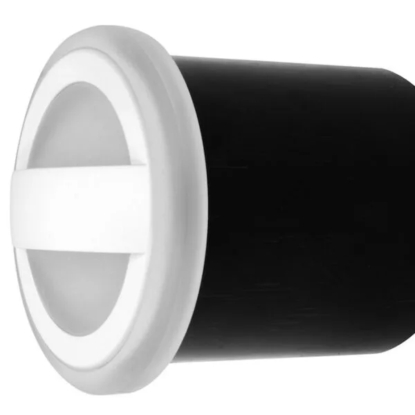Lampara de pared, blanco cálido, 3 Watts, redondo salida de luz circular, de empotrar, aluminio terminado blanco, cuerpo de aluminio housing de plástico, 85-265V ca, protección IP54