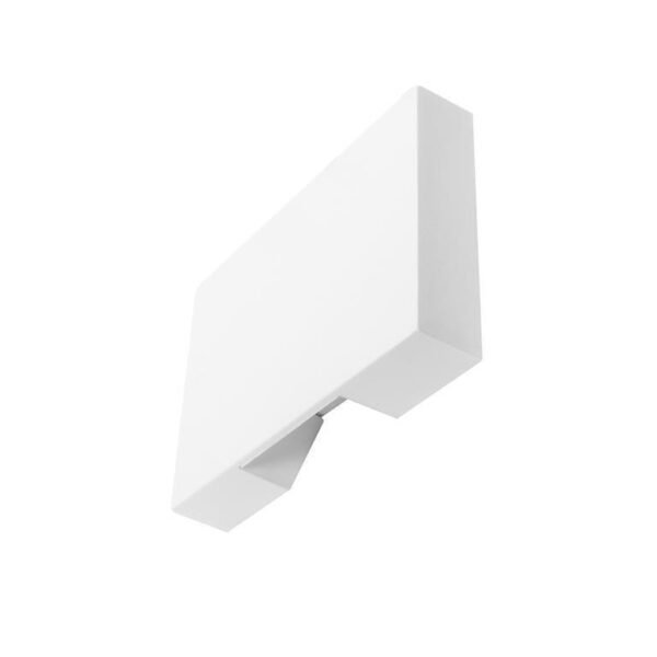 Lampara de pared, blanco cálido, 1 Watt, óptica 120°, rectangular, de sobreponer, policarbonato acabado blanco, 85-265V ca, protección IP65