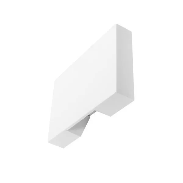Lampara de pared, blanco cálido, 1 Watt, óptica 120°, rectangular, de sobreponer, policarbonato acabado blanco, 85-265V ca, protección IP65