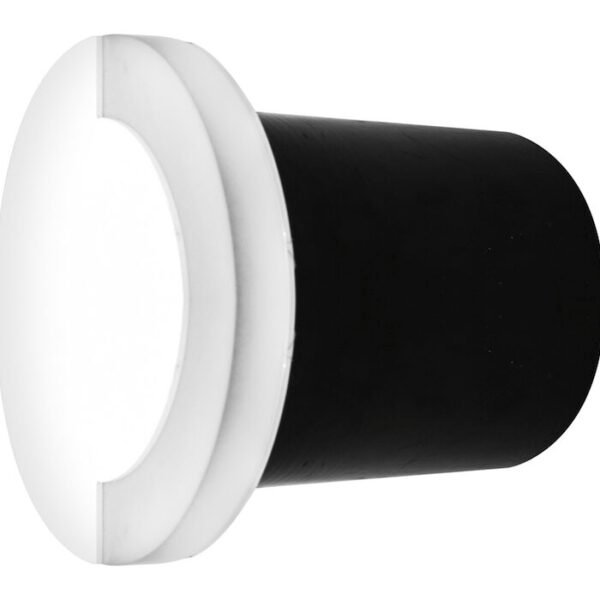 Lampara de pared, blanco cálido, 3 Watts, redondo salida de luz semicircular, de empotrar, aluminio terminado blanco, cuerpo de aluminio housing de plástico, 85-265V ca, protección IP54