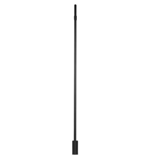 Lampara de pared 120 cm, blanco cálido, 20 Watts, óptica 120°, cilíndrico base alta, de sobreponer, aluminio acabado negro, 100-240V ca, protección IP20