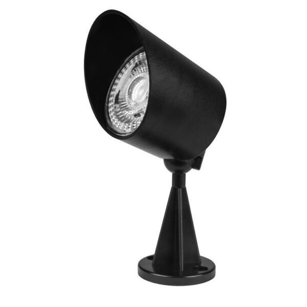 Lampara de piso, blanco cálido, 5 Watts, óptica 60°, de sobreponer, policarbonato acabado negro incluye base de fijación, 85-265V ca, protección IP65