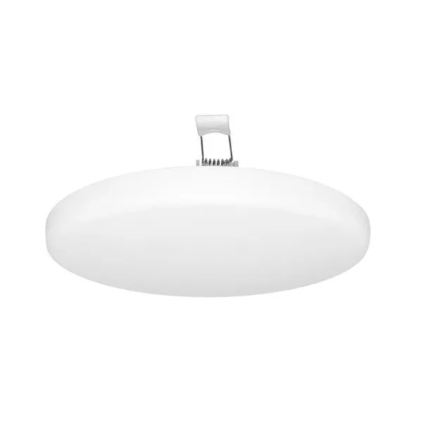 Lampara de techo LED, blanco cálido, 32 Watts, óptica 120°, redondo, empotrar ajustable de 4.9 cm a 18.5 cm, de empotrar/sobreponer/techo, cuerpo de aluminio y difusor de policarbonato, 85-265V ca, protección IP51