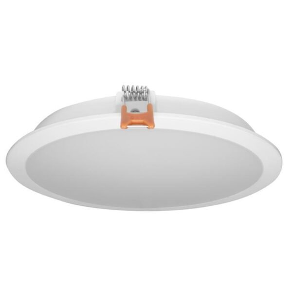 Lampara de techo LED, blanco neutro, 24 Watts, óptica 120°, redondo plano, de empotrar, aluminio acabado blanco, 85-265V ca, protección IP20