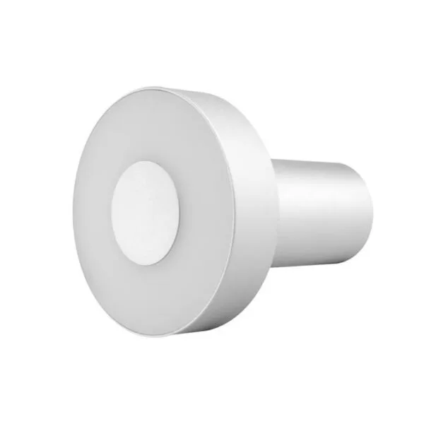 Lampara de pared, blanco cálido, 9 Watts, óptica 120°, circular salida de luz directa, de sobreponer rotativo, aluminio acabado plata, 85-265V ca, protección IP20