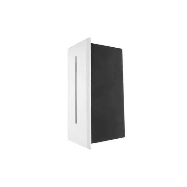 Lampara de pared, blanco cálido, 3 Watts, óptica lineal, rectangular, de empotrar, aluminio acabado blanco, 85-265V ca, protección IP54