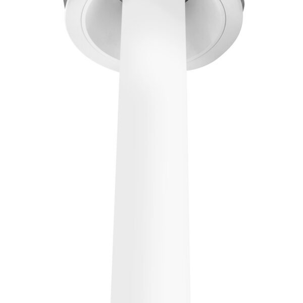 Lampara de techo LED, blanco cálido, 7 Watts, óptica 38° de empotrar, dirigible, aluminio acabado blanco, 100-265V ca, protección IP20