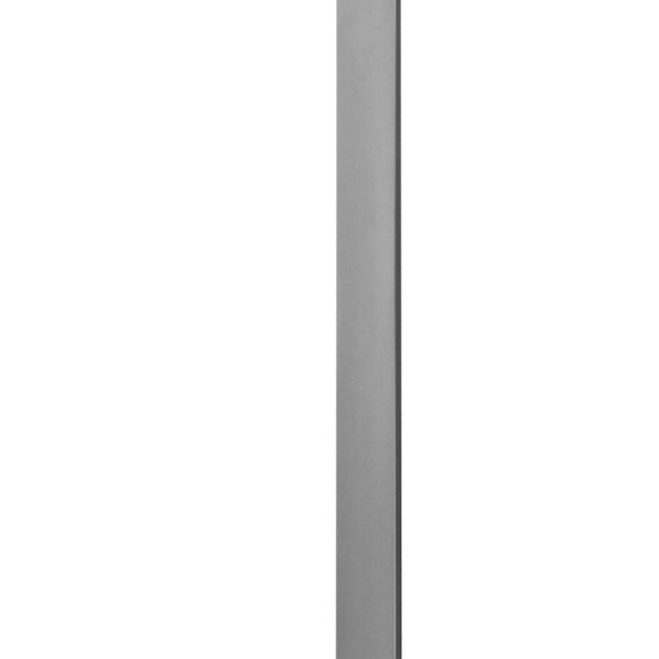 Poste tipo Bolardo 80 cm de alto, de led, blanco cálido, 6 Watts, óptica de 120°, de sobreponer, aluminio acabado gris, acrílico difuso, 100-240V ca, protección IP54