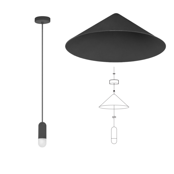 lampara-triangular-negra