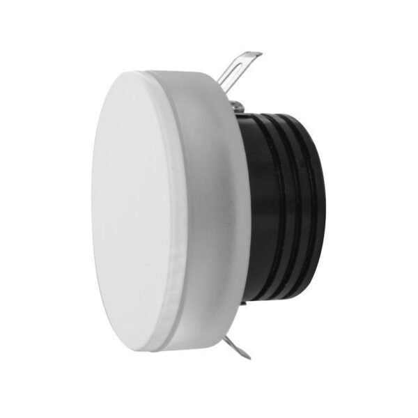 Lampara de pared, blanco cálido, 360°, redondo, de empotrar, aluminio  y acrílico acabado blanco, 100-265V ca, protección IP20