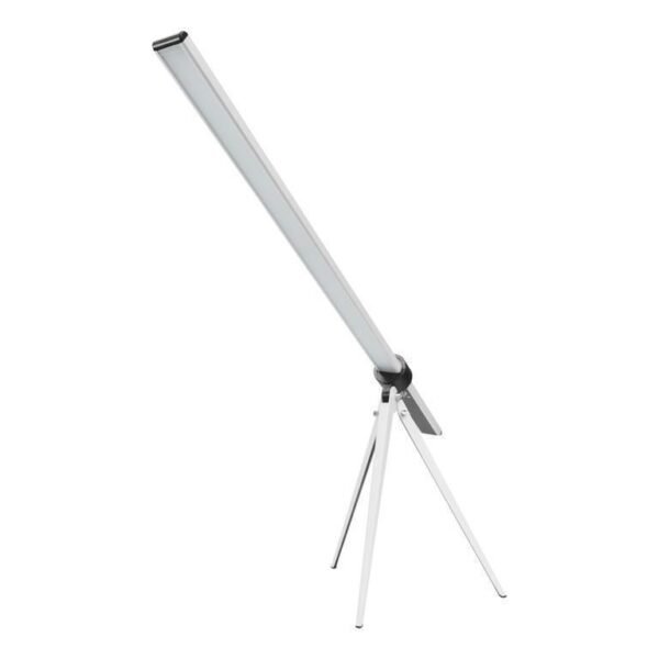 Lampara de mesa, atenuable  blanco neutro, 13 Watts, óptica 120°, ajuste rotante 270°, aluminio, plástico tipo ABS acabado blanco con negro tipo touch, 100-240 V ca, protección IP20