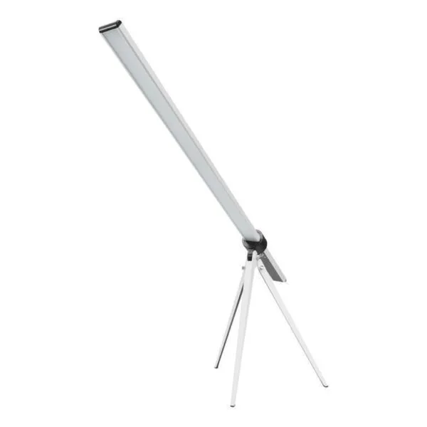 Lampara de mesa, atenuable  blanco neutro, 13 Watts, óptica 120°, ajuste rotante 270°, aluminio, plástico tipo ABS acabado blanco con negro tipo touch, 100-240 V ca, protección IP20