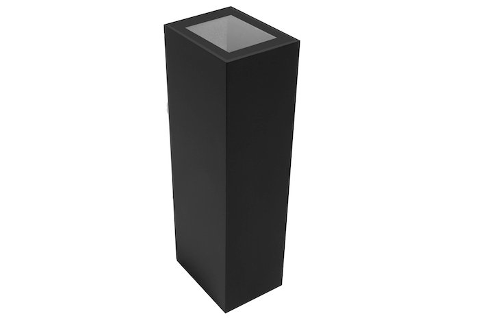 Lampara de pared, blanco cálido, 5 Watts, rectangular 2 salidas de luz, de sobreponer, policarbonato acabado negro, 85-265V ca, protección IP65