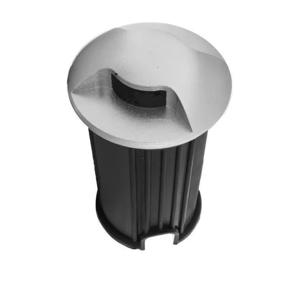 Lampara de piso, blanco cálido, 3 Watts, redondo 2 salidas, de empotrar, aluminio terminado gris cuerpo de aluminio housing de plástico, 85-265V ca, protección IP65
