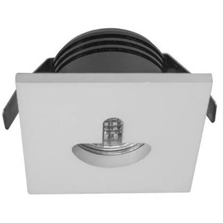 Lampara de pared, blanco cálido, 2.5 Watts, semicircular salida puntual, de empotrar, aluminio acabado blanco, 85-265V ca, protección IP20