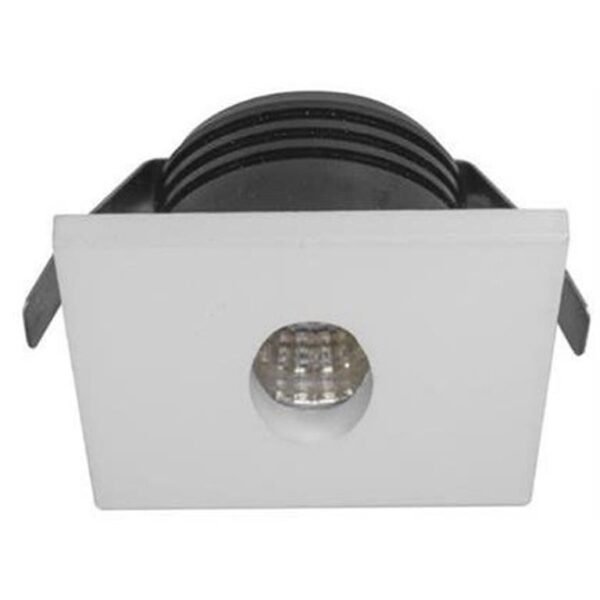 Lampara de pared, blanco cálido, 2.5 Watts, cuadrado  salida puntual ovalada, de empotrar, aluminio acabado blanco, 85-265V ca, protección IP20
