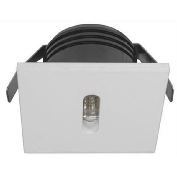 Lampara de pared, blanco cálido, 2.5 Watts, cuadrado  salida puntual lineal, de empotrar, aluminio acabado blanco, 85-265V ca, protección IP20