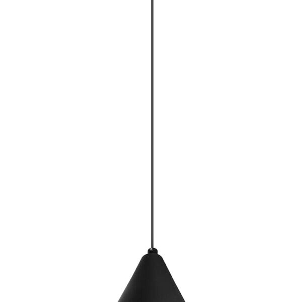 Lampara para riel magnético,  suspender, de LED, blanco cálido, 6 Watts, óptica 24°, aluminio acabado negro, 48V cc, protección IP20, atenuable
