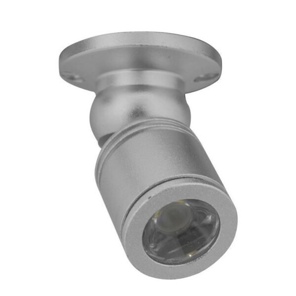 Lampara de sobreponer, blanco neutro, 1 Watt, óptica 35°, cilíndrico, de sobreponer dirigible, aluminio acabado gris, 85-265V ca, protección IP20