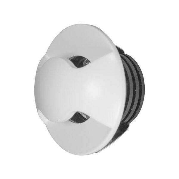Lampara de pared, blanco cálido, 2.5 Watts, redondo 2 salidas, de empotrar, aluminio acabado blanco, 85-265V ca, protección IP20