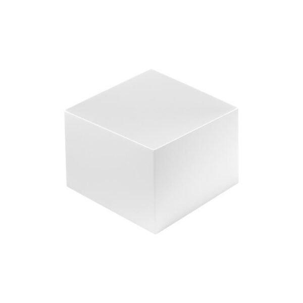 Lampara de pared, blanco cálido, 3 Watts, cubo salida de luz indirecta inferior y superior, de sobreponer, aluminio acabado blanco,  100-240V ca, protección IP20