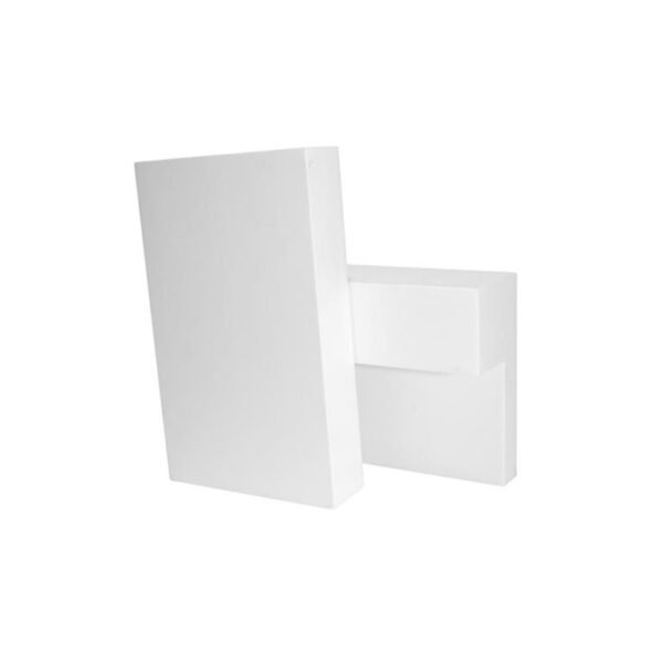 Lampara de pared, blanco cálido, 9 Watts, cuadrada salida de luz indirecta rotativo, de sobreponer dirigible, aluminio acabado blanco,  100-240V ca, protección IP54