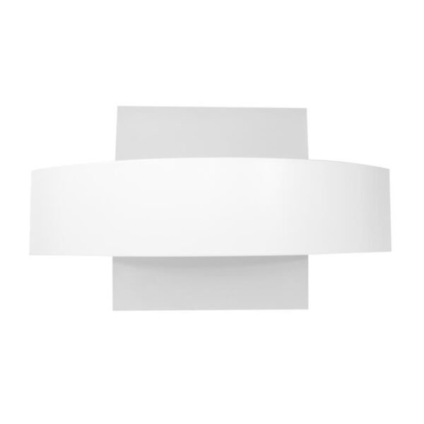 Lampara de pared, blanco cálido, 5 Watts, simétrico salida de luz frontal, de sobreponer, acero acabado blanco y acrílico,  85-265V ca, protección IP20