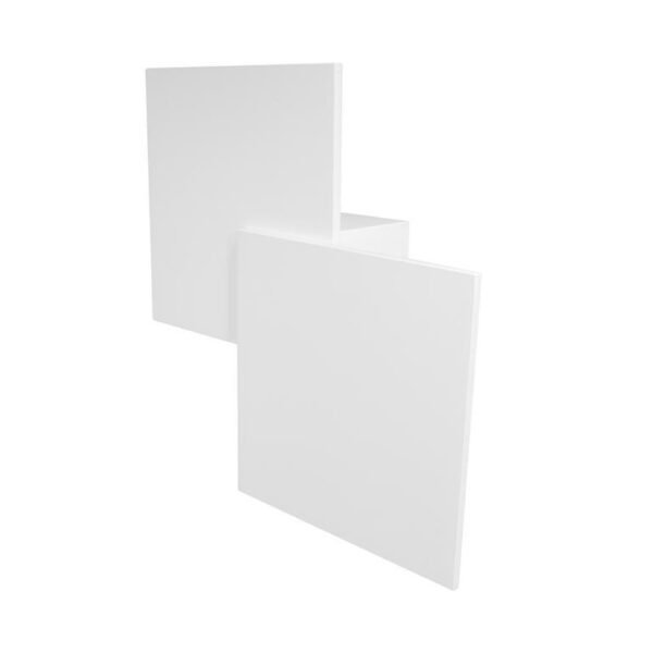 Lampara de pared, blanco cálido, 6 Watts, simétrico salida de luz indirecta trasera, de sobreponer, aluminio acabado blanco,  85-265V ca, protección IP20