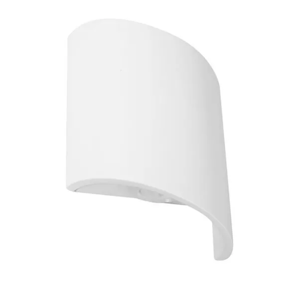 Lampara de pared, blanco cálido, 6 Watts, simétrico salida de luz indirecta inferior y superior, de sobreponer, aluminio acabado blanco,  100-240V ca, protección IP54