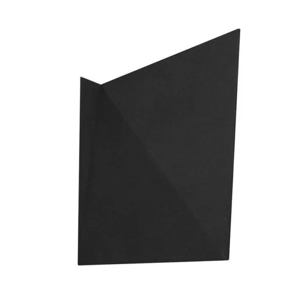 Lampara de pared, blanco cálido, 7 Watts, simétrico salida de luz indirecta superior, de sobreponer, aluminio acabado negro,  100-240V ca, protección IP54