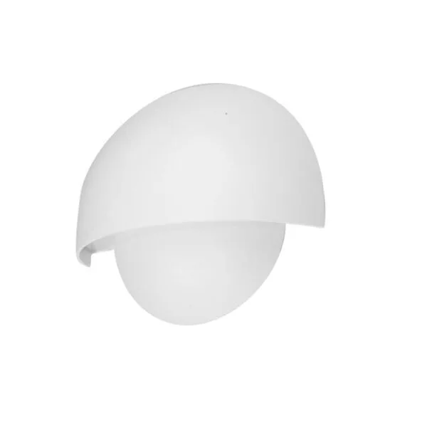 Lampara de pared, blanco cálido, 10 Watts, simétrico salida de luz indirecta inferior, de sobreponer, aluminio acabado blanco,  100-240V ca, protección IP54