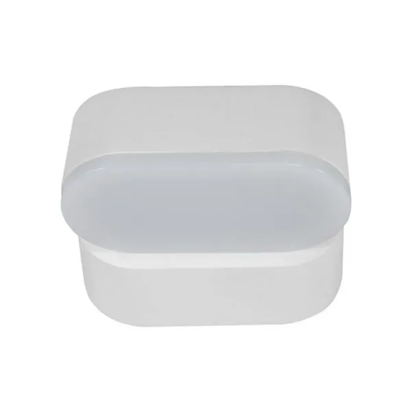 Lampara de pared, blanco cálido, 6 Watts, simétrico una salida de luz indirecta rotativo, de sobreponer, aluminio acabado blanco,  100-240V ca, protección IP54