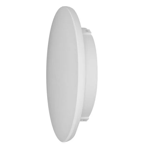 Lampara de pared, blanco cálido, 6 Watts, redondo salida trasera, de sobreponer, aluminio acabado blanco, 100-240V ca, protección IP65