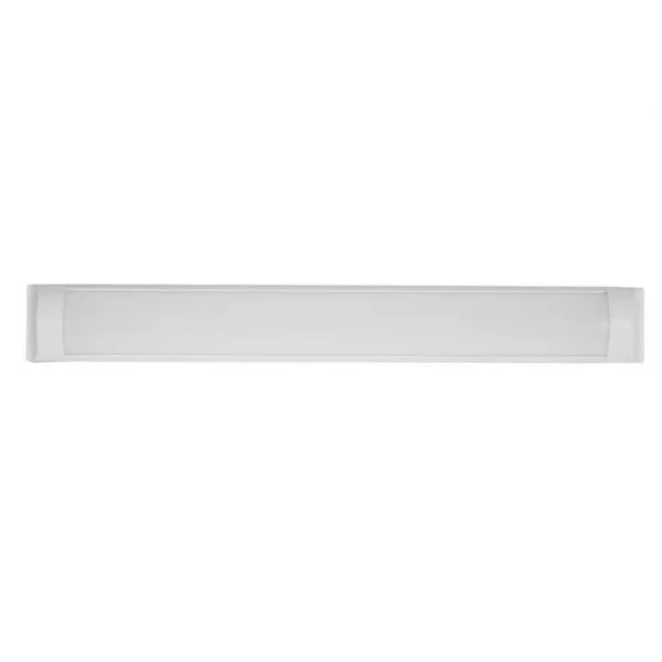 Lampara de techo LED, blanco, 18 Watts, óptica 120°, lineal, de sobreponer, aluminio acrílico y plástico, 100-240V ca, protección IP20
