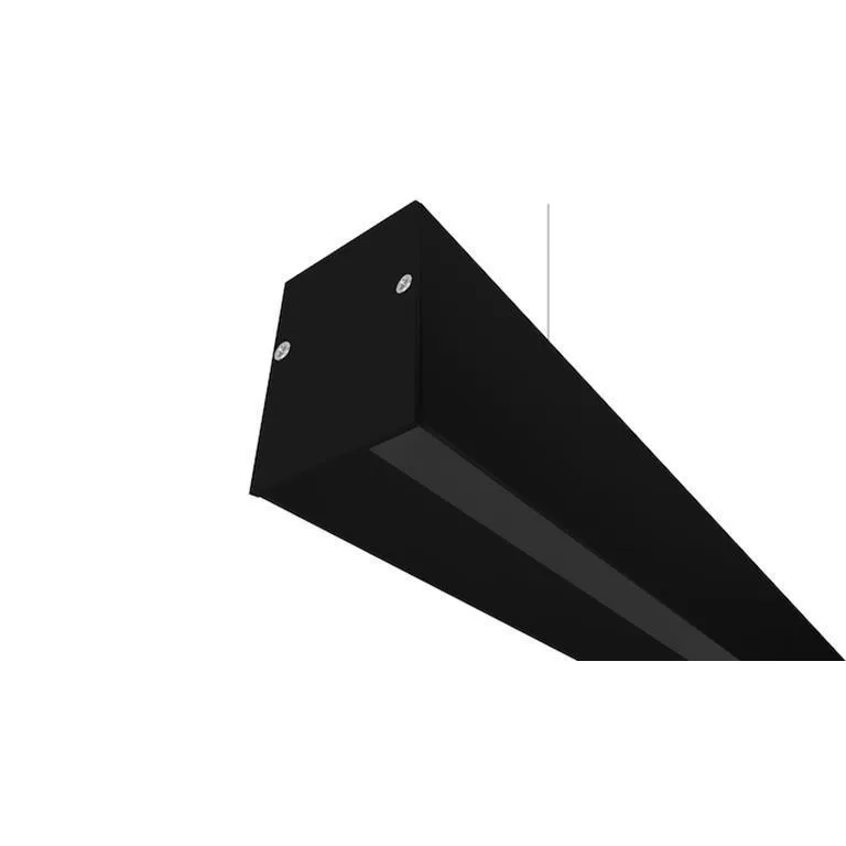 Lampara led, blanco neutro, 40 Watts, óptica 120°, suspendido, aluminio y policarbonato acabado negro incluye soportes de fijación, 127V ca, protección IP20