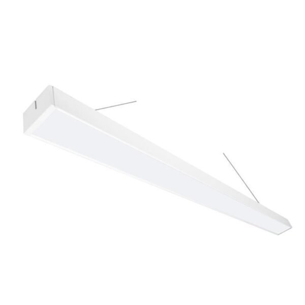 Lampara led, blanco neutro, 36 Watts, óptica 120°, rectangular suspender, aluminio acabado blanco  policarbonato lechoso, incluye soportes para su colgado, 85-265Vca, protección IP20