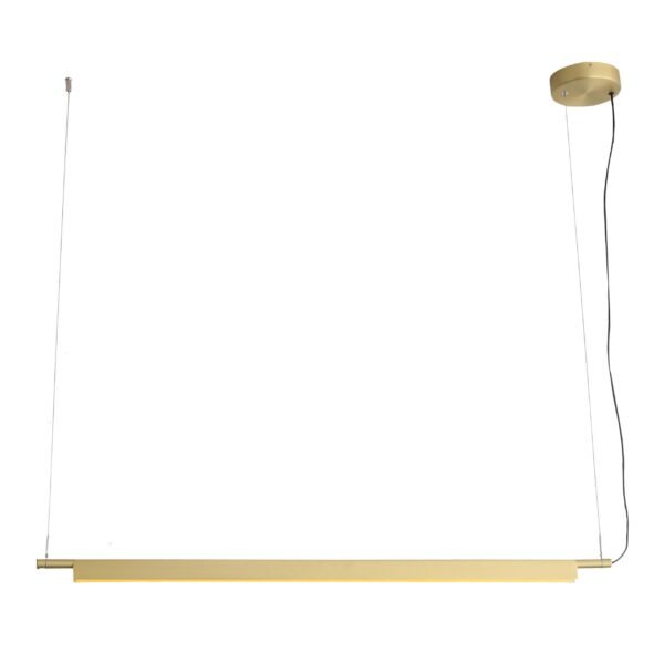 Lampara colgante decorativa de led integrado acabado en color oro