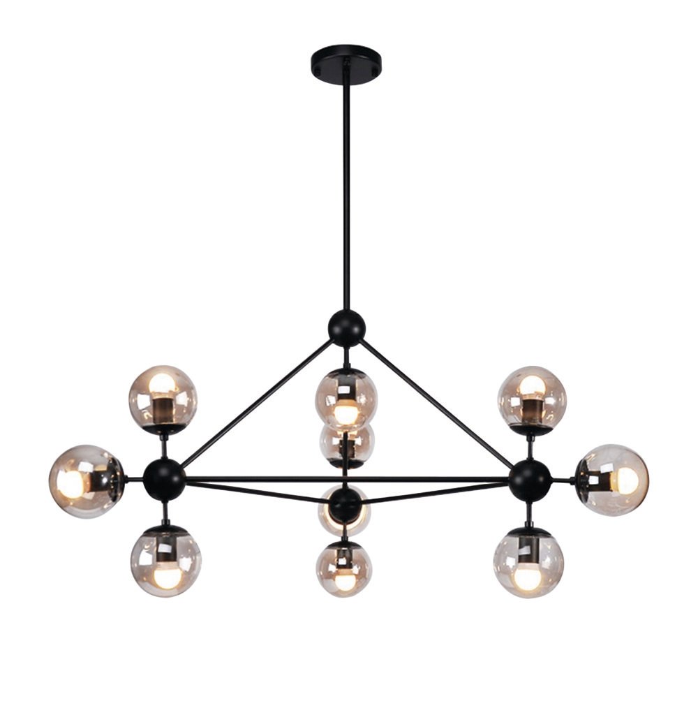 Q16081-BK-550x550px.jpg Lampara colgante Miro en color negro y cristal ámbar