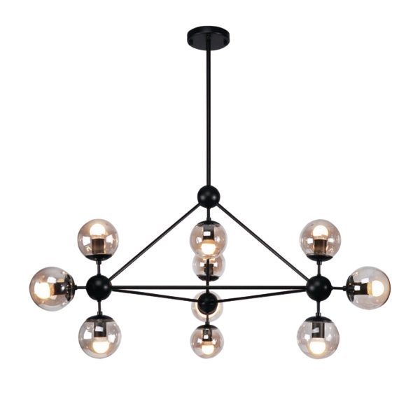 Q16081-BK-550x550px.jpg Lampara colgante Miro en color negro y cristal ámbar