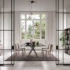 Q16509-BK-AMBIENTE.jpg Lampara colgante decorativa acabado en color negro mate y cristal transparente 9 luces