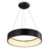 Lampara colgante  de led integrado acabado en color negro mate