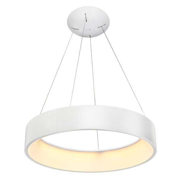 Lampara colgante  de led integrado acabado en color blanco mate