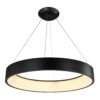 Lampara colgante  de led integrado acabado en color negro mate