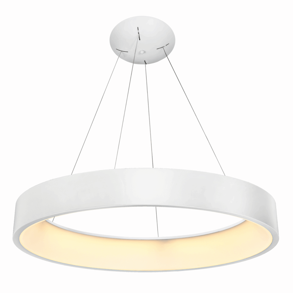 Lampara colgante  de led integrado acabado en color blanco mate