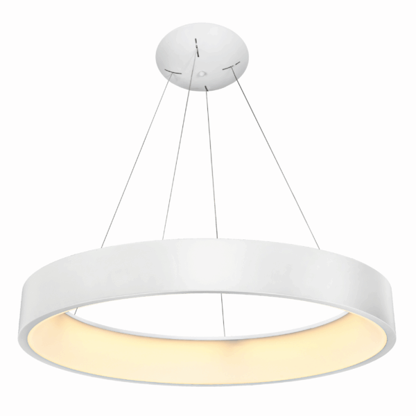 Lampara colgante  de led integrado acabado en color blanco mate