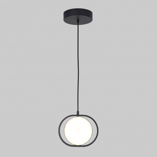 Lampara colgante decorativa de led integrado acabado en color negro mate